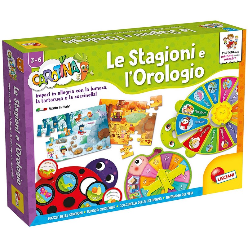 Carotina Maxi Le Stagioni E L Orologio Lisciani Giochi Tartaggia Srl